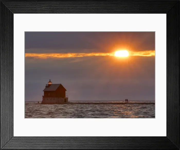 Framed Print : Grand Haven Lighthouse and pier at sunset, Grand Haven, Michigan Framed Print : Grand Haven Lighthouse and pier at sunset, Grand Haven, Michigan