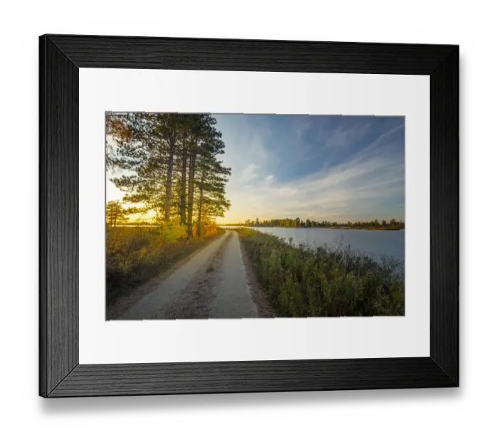 Framed Print : Autumn sunset, Seney National Wildlife Refuge, near Paradise, Michigan