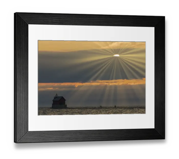 Framed Print : Grand Haven Lighthouse and pier at sunset, Grand Haven, Michigan Framed Print : Grand Haven Lighthouse and pier at sunset, Grand Haven, Michigan