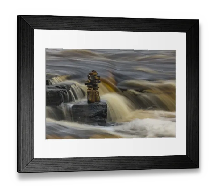 Framed Print : Rock cairn, Tahquamenon River, Tahquamenon Falls State Park, Michigan Framed Print : Rock cairn, Tahquamenon River, Tahquamenon Falls State Park, Michigan