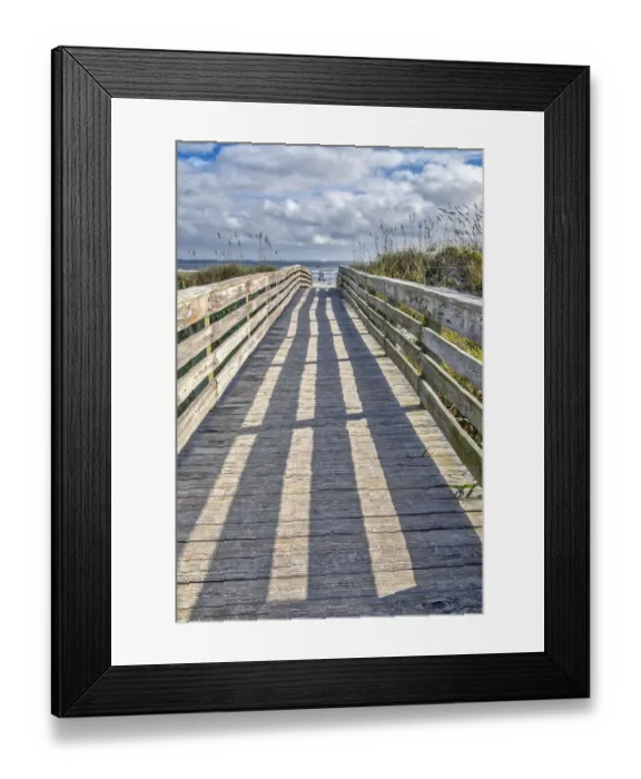 Framed Print : New Smyrna Beach Boardwalk Framed Print : New Smyrna Beach Boardwalk