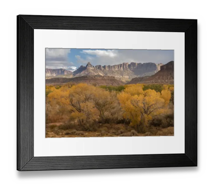 Framed Print : USA, Utah, Smithsonian Butte. Mountain landscape with cottonwood trees in autumn Framed Print : USA, Utah, Smithsonian Butte. Mountain landscape with cottonwood trees in autumn