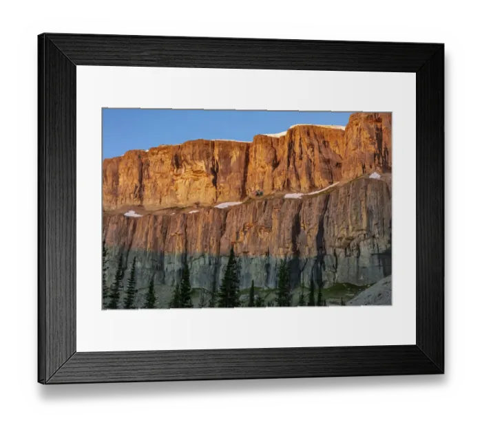 Framed Print : First light on the Chinese Wall in the Bob Marshall Wilderness, Montana, USA