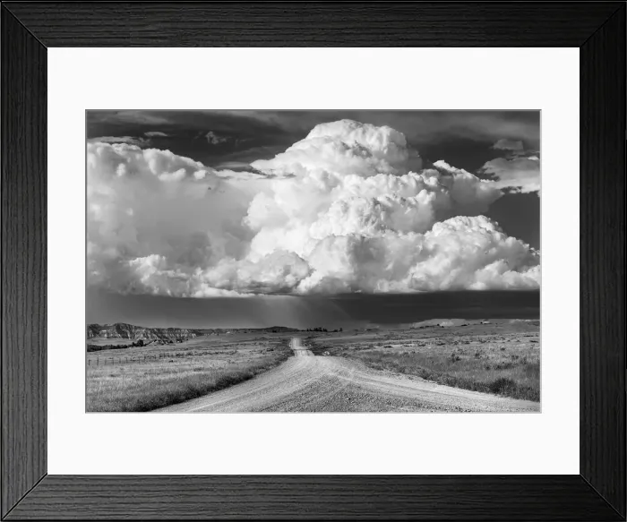 Framed Print : Billowing storm clouds along East Powder River Road in Powder River County, Montana, USA Framed Print : Billowing storm clouds along East Powder River Road in Powder River County, Montana, USA