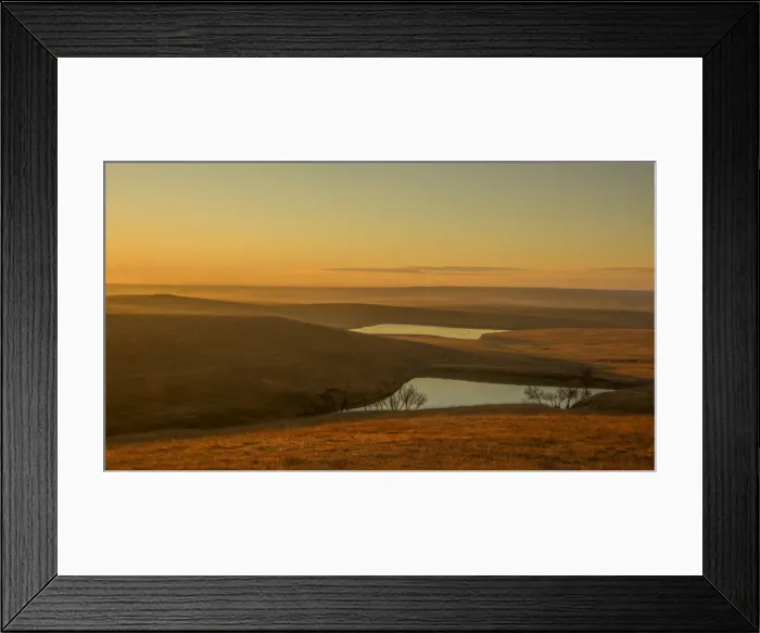 Framed Print : Sun just coming up over the Flint Hills with a light fog Framed Print : Sun just coming up over the Flint Hills with a light fog