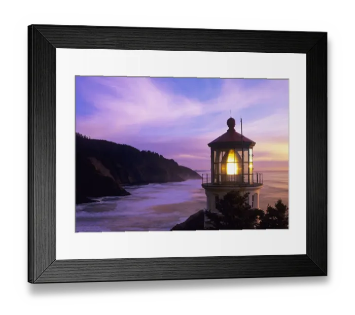 Framed Print : Oregon, Oregon Coast, Heceta Head Lighthouse, on Heceta Head, 205 feet above the ocean Framed Print : Oregon, Oregon Coast, Heceta Head Lighthouse, on Heceta Head, 205 feet above the ocean