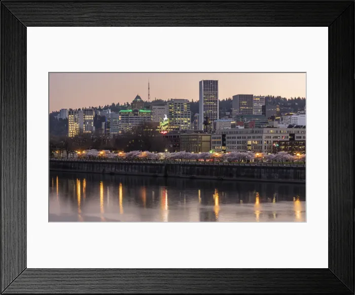 Framed Print : Portland, Oregon. Tom McCall Waterfront Park on the Willamette River Framed Print : Portland, Oregon. Tom McCall Waterfront Park on the Willamette River