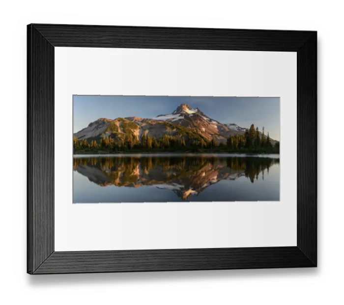 Framed Print : Mt. Jefferson and Russell Lake in Alpenglow, Mt. Jefferson Wilderness, Oregon