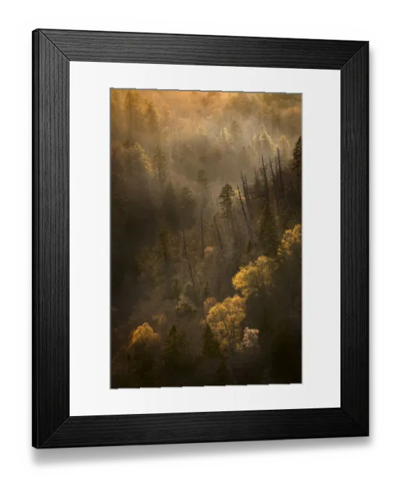 Framed Print : Spring sunset from Morton Overlook, Great Smoky Mountains, National Park, Tennessee Framed Print : Spring sunset from Morton Overlook, Great Smoky Mountains, National Park, Tennessee