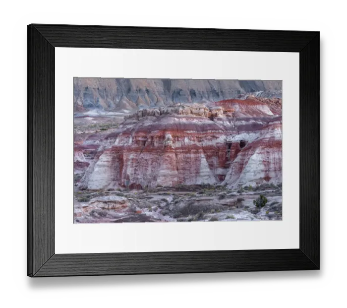 Framed Print : USA, Utah, Wayne County, Nearby colorful layers of bentonite clay
