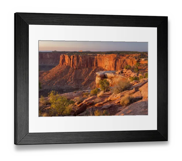 Framed Print : USA, Utah, Canyonlands National Park, Evening view northwest towards Murphy Basin Framed Print : USA, Utah, Canyonlands National Park, Evening view northwest towards Murphy Basin