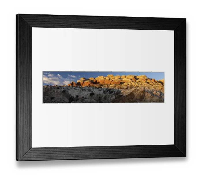 Framed Print : USA, Utah. Fiery Furnace, Panoramic Arches National Park