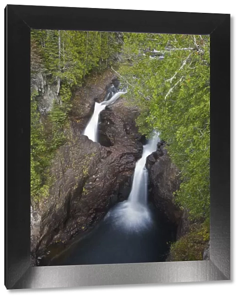 USA, Minnesota. Waterfalls on the North Shore of Lake Superior