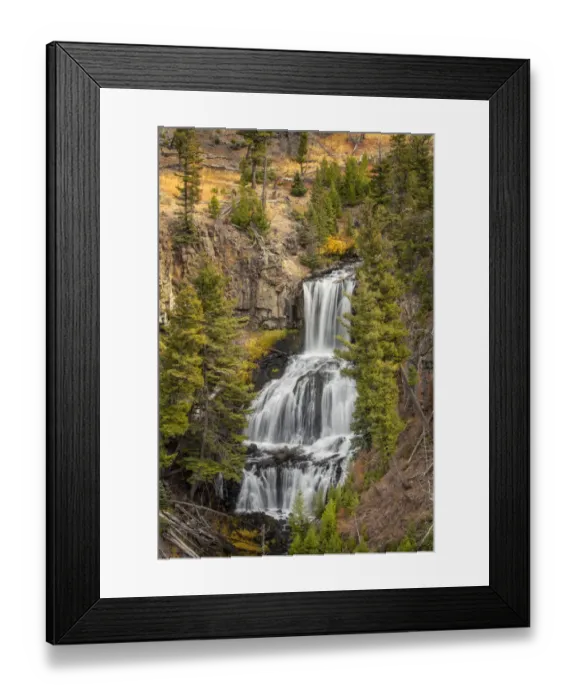 Framed Print : Undine Falls, Yellowstone National Park, Montana, USA