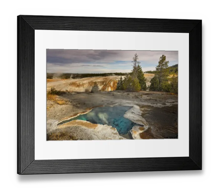 Framed Print : Star Spring at sunrise, Upper Geyser Basin, Yellowstone National Park, Montana, USA Framed Print : Star Spring at sunrise, Upper Geyser Basin, Yellowstone National Park, Montana, USA