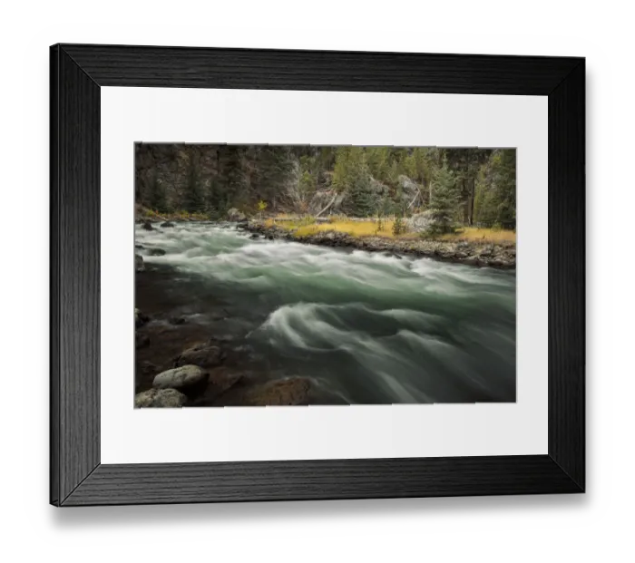 Framed Print : Firehole River, Yellowstone National Park, Montana, USA