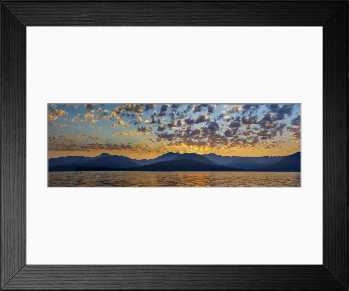 Framed Print : USA, Washington State, Seabeck. Panoramic of Hood Canal sunset Framed Print : USA, Washington State, Seabeck. Panoramic of Hood Canal sunset