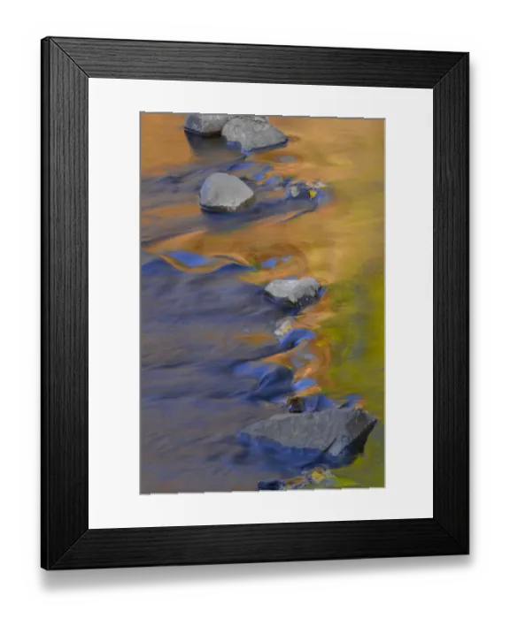 Framed Print : USA, Oregon. Rocks and reflections in Butte Creek Framed Print : USA, Oregon. Rocks and reflections in Butte Creek