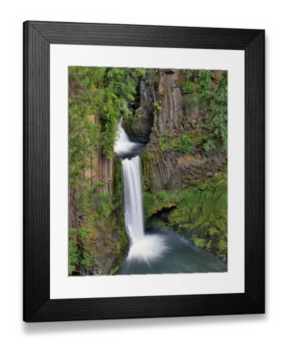 Framed Print : USA, Oregon, Umpqua National Forest. Toketee Falls landscape