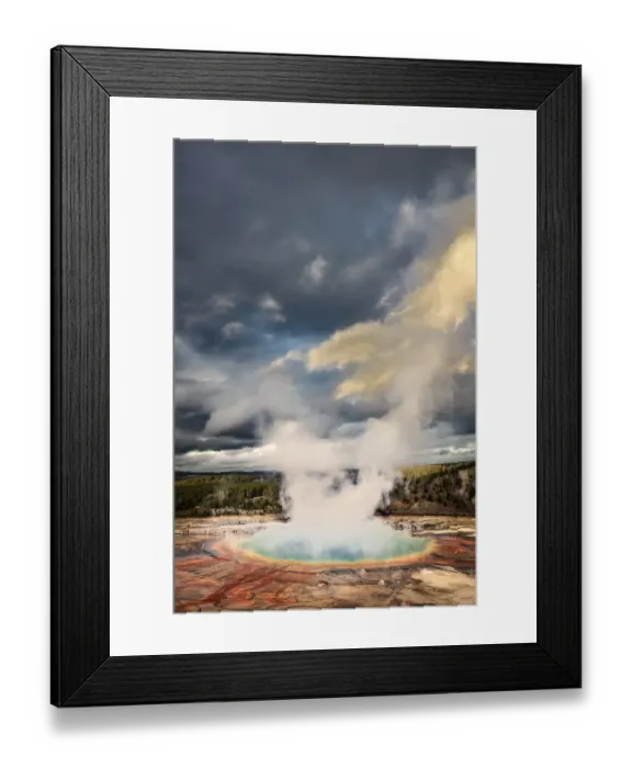 Framed Print : Grand Prismatic spring, Midway Geyser Basin, Yellowstone National Park, Wyoming