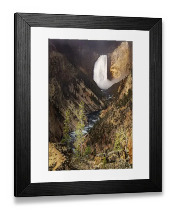 Framed Print : Lower Falls from Artist Point, Grand Canyon of Yellowstone, Yellowstone National Park