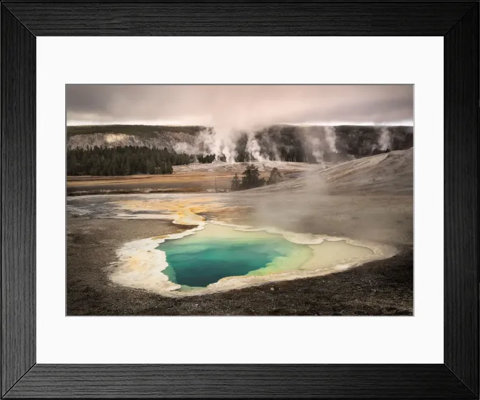 Framed Print : Heart spring, a hot spring of the Upper Geyser Basin, Yellowstone National Park, Wyoming Framed Print : Heart spring, a hot spring of the Upper Geyser Basin, Yellowstone National Park, Wyoming