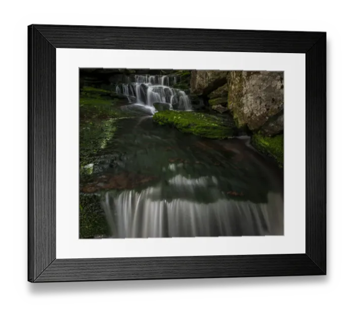 Framed Print : USA, West Virginia, Blackwater Falls State Park. Shays Run Falls cascades in spring Framed Print : USA, West Virginia, Blackwater Falls State Park. Shays Run Falls cascades in spring