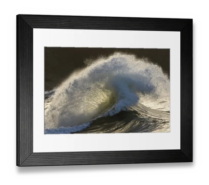 Framed Print : Washington State, Cape Disappointment State Park, Colliding waves during a king tide Framed Print : Washington State, Cape Disappointment State Park, Colliding waves during a king tide