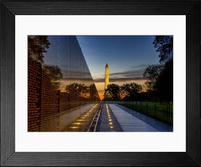 Framed Print : USA, District of Columbia, Washington. Vietnam Veterans Memorial with reflection of Framed Print : USA, District of Columbia, Washington. Vietnam Veterans Memorial with reflection of
