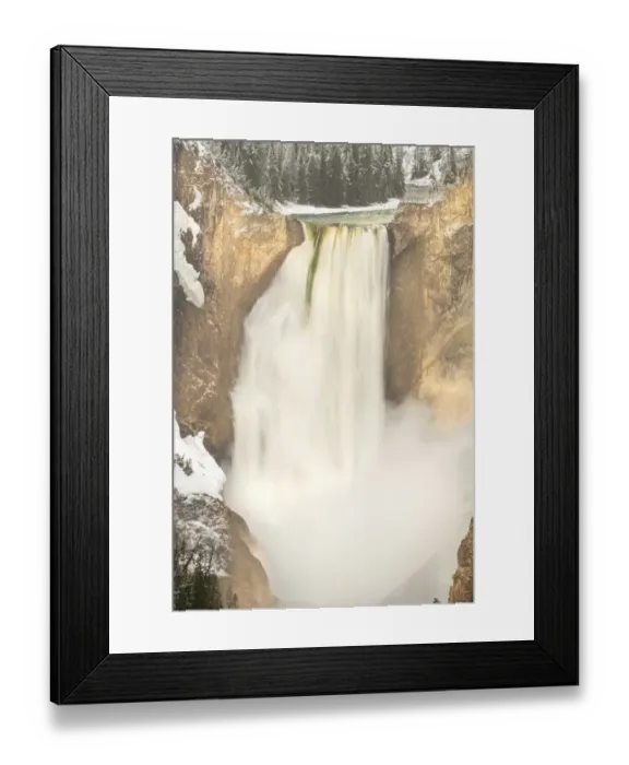 Framed Print : USA, Wyoming, Grand Teton National Park. Hidden Falls and cliff Framed Print : USA, Wyoming, Grand Teton National Park. Hidden Falls and cliff