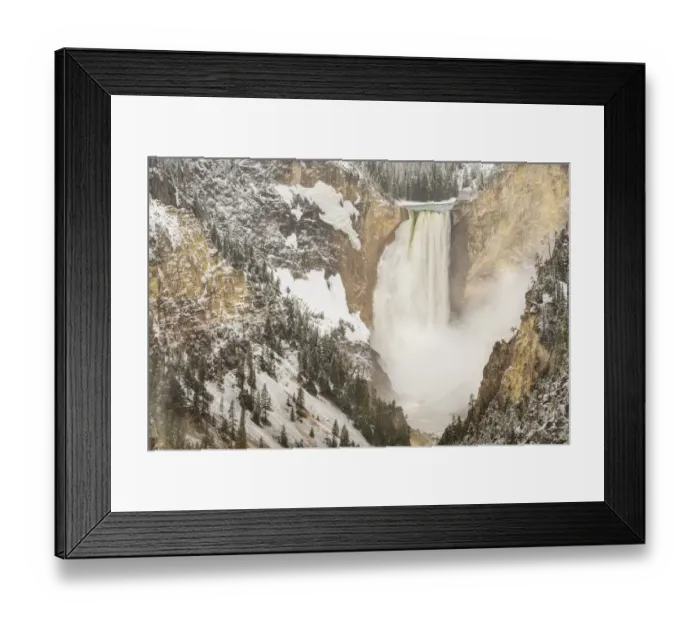 Framed Print : USA, Wyoming, Grand Teton National Park. Hidden Falls flow into canyon Framed Print : USA, Wyoming, Grand Teton National Park. Hidden Falls flow into canyon