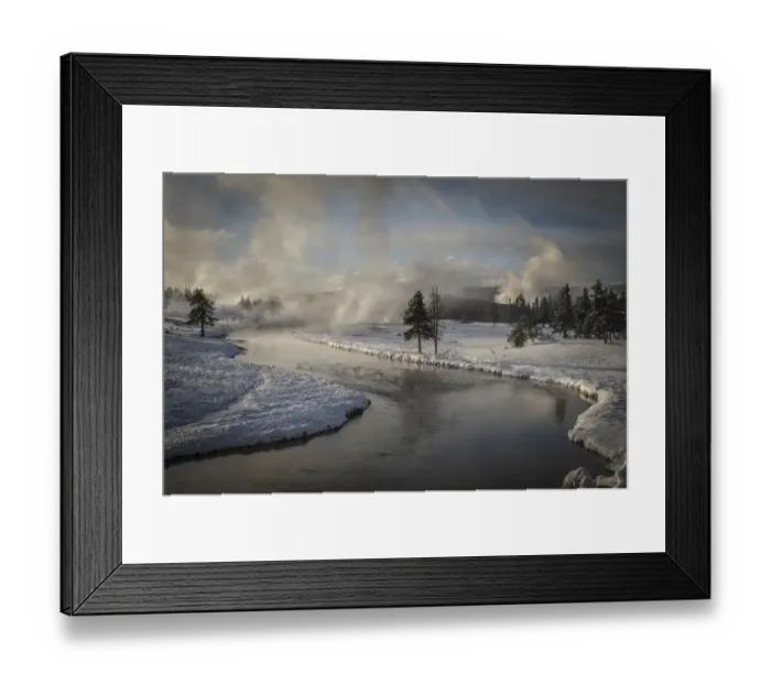 Framed Print : USA, Wyoming, Yellowstone National Park in winter Framed Print : USA, Wyoming, Yellowstone National Park in winter