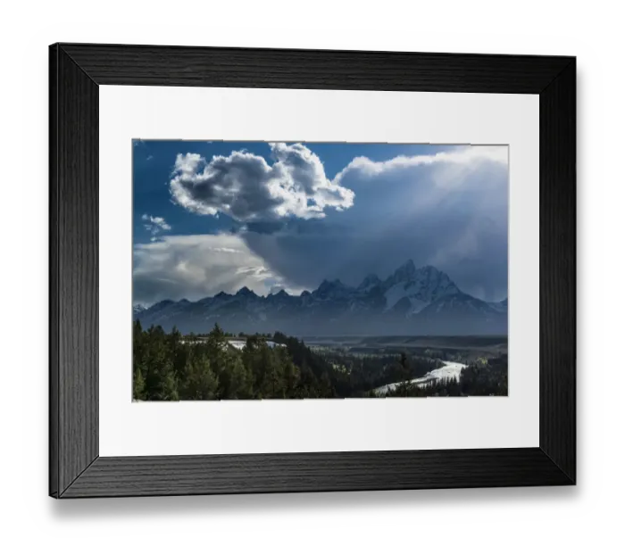 Framed Print : Grand Teton National Park, Wyoming: Dramatic sky at Snake River Overlook Framed Print : Grand Teton National Park, Wyoming: Dramatic sky at Snake River Overlook