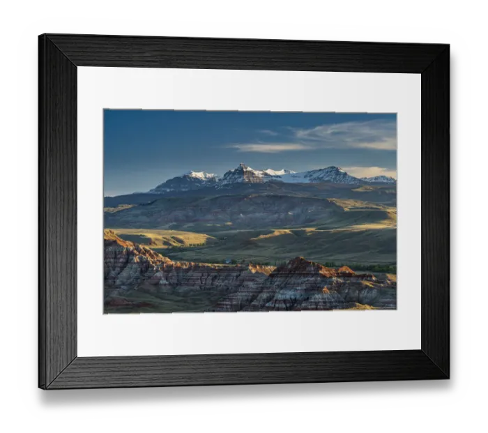 Framed Print : Ramshorn Mountain and Badlands near Dubois, Wyoming