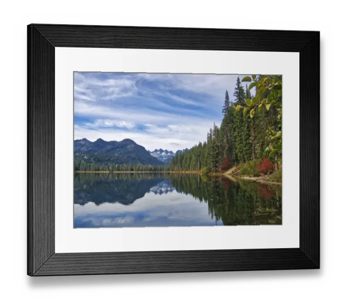 Framed Print : Cooper Lake in the Central Washington Cascade Mountains