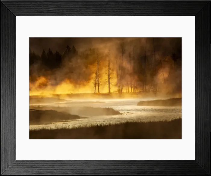 Framed Print : Steaming Madison River at sunrise, Yellowstone National Park, Wyoming Framed Print : Steaming Madison River at sunrise, Yellowstone National Park, Wyoming