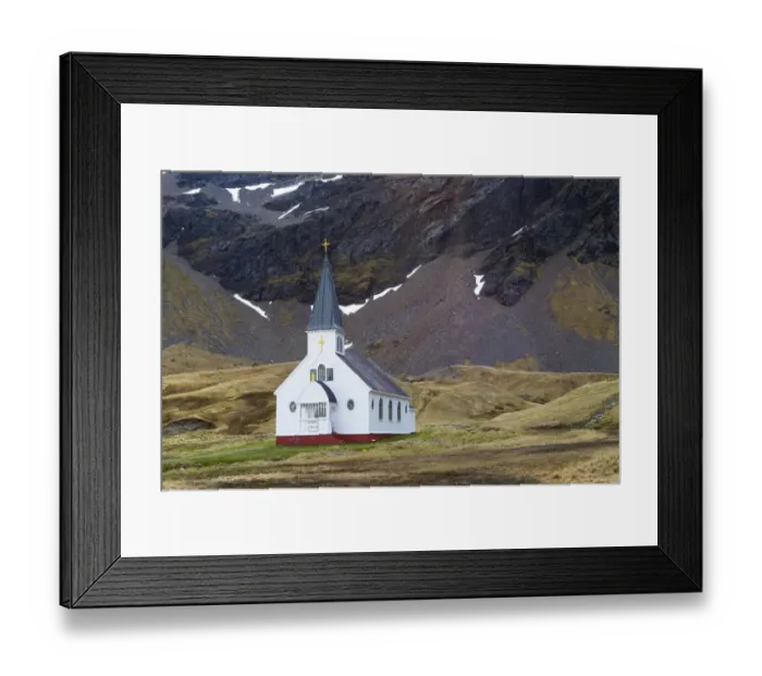 Framed Print : Southern Ocean, South Georgia, King Edward Cove, Grytviken, Grytviken whaling station Framed Print : Southern Ocean, South Georgia, King Edward Cove, Grytviken, Grytviken whaling station