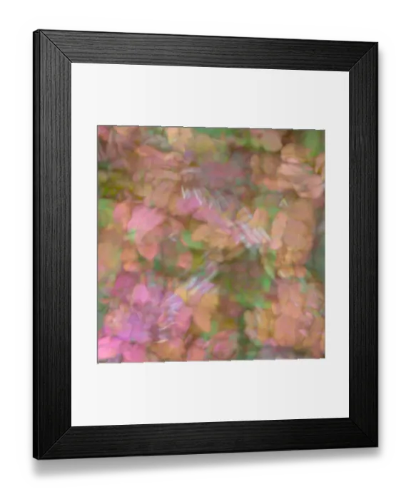 Framed Print : Pink, orange and green floral montage abstract Framed Print : Pink, orange and green floral montage abstract