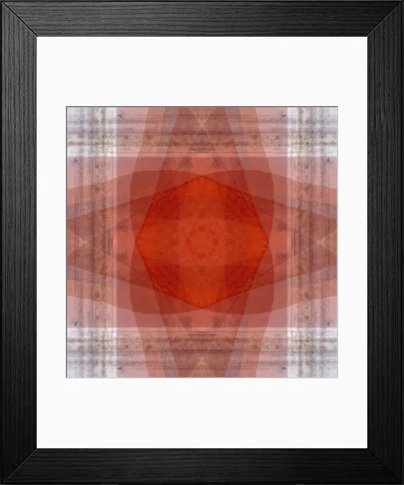 Framed Print : Orange and white quilt-like abstract Framed Print : Orange and white quilt-like abstract