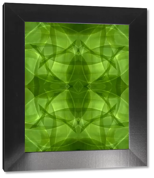 Green kaleidoscope abstract