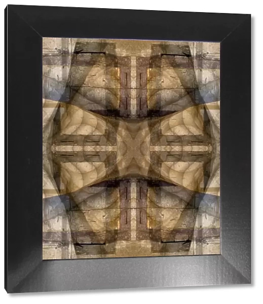 Earth tone quilt-like abstract