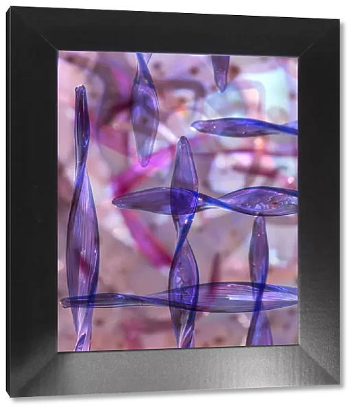 Pink and purple glass abstract