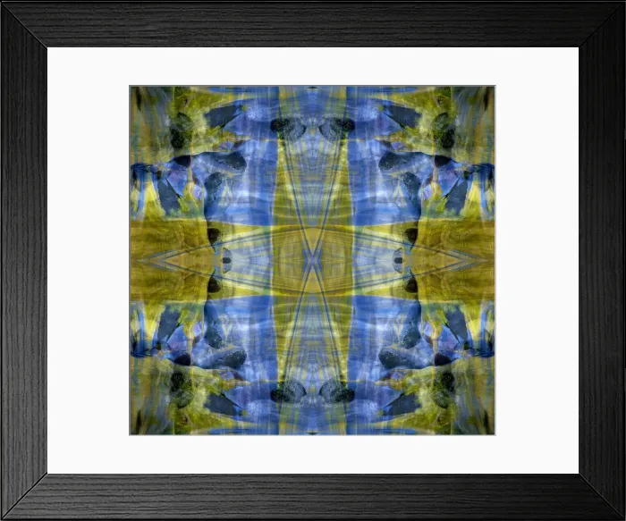 Framed Print : Blue and yellow abstract Framed Print : Blue and yellow abstract
