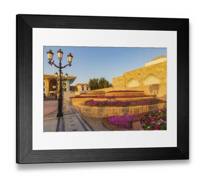 Framed Print : Middle East, Arabian Peninsula, Oman, Muscat. Al Alam Palace in Muscat Framed Print : Middle East, Arabian Peninsula, Oman, Muscat. Al Alam Palace in Muscat