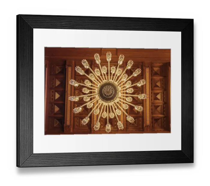 Framed Print : Middle East, Arabian Peninsula, Oman, Muscat. Chandelier in the Sultan Qaboos Grand Framed Print : Middle East, Arabian Peninsula, Oman, Muscat. Chandelier in the Sultan Qaboos Grand