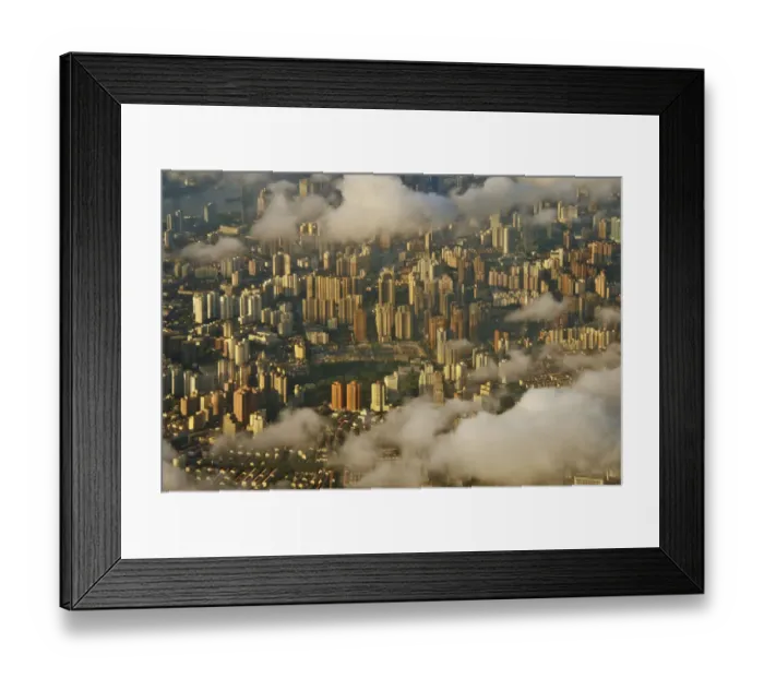 Framed Print : Aerial view of Shanghai, China Framed Print : Aerial view of Shanghai, China