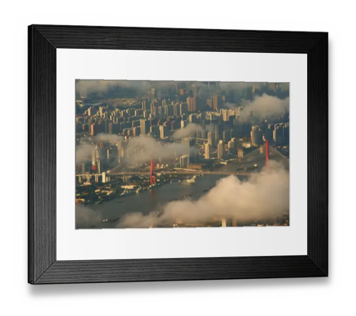 Framed Print : Aerial view of Shanghai, China