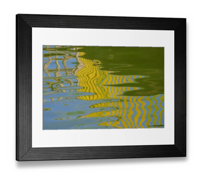 Framed Print : Make Tehi Lar, Myanmar. Reflection on water Framed Print : Make Tehi Lar, Myanmar. Reflection on water