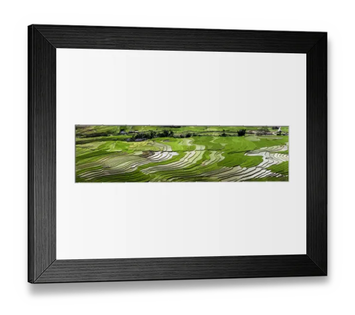Framed Print : Vietnam. Rice paddies in the highlands of Sapa