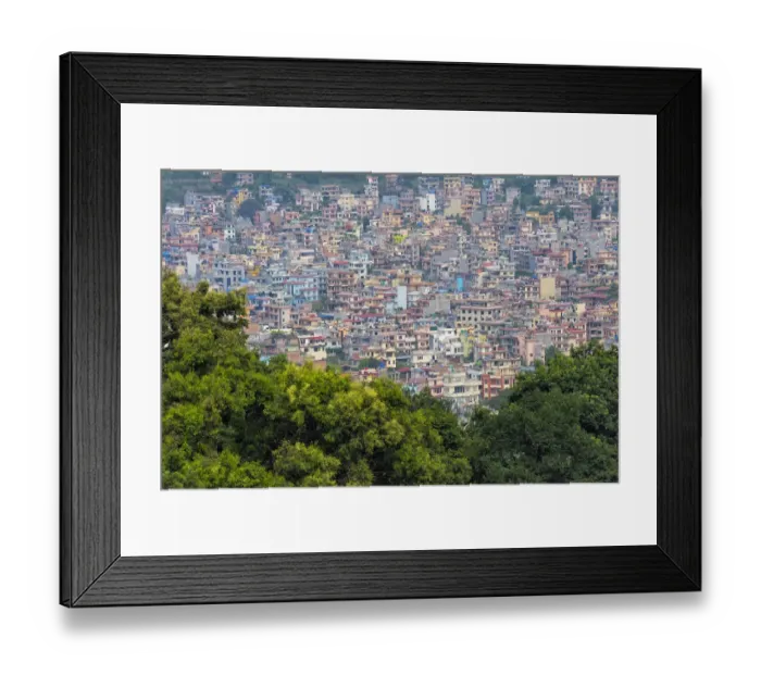 Framed Print : Cityscape of Kathmandu in Kathmandu Valley, Nepal